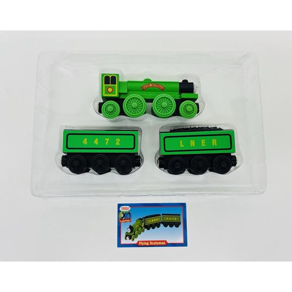 Thomas Wooden Railway Flying Scotsman Engine Tenders Character Card & Box LN - Picture 2 of 16